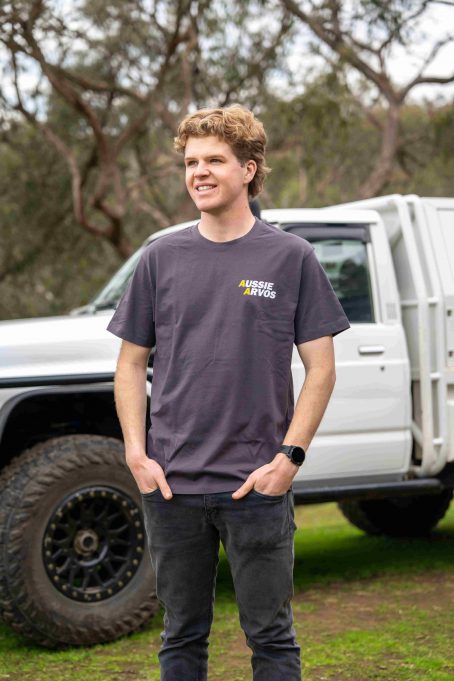 Aussie Arvos Tee Charcoal - Image 2
